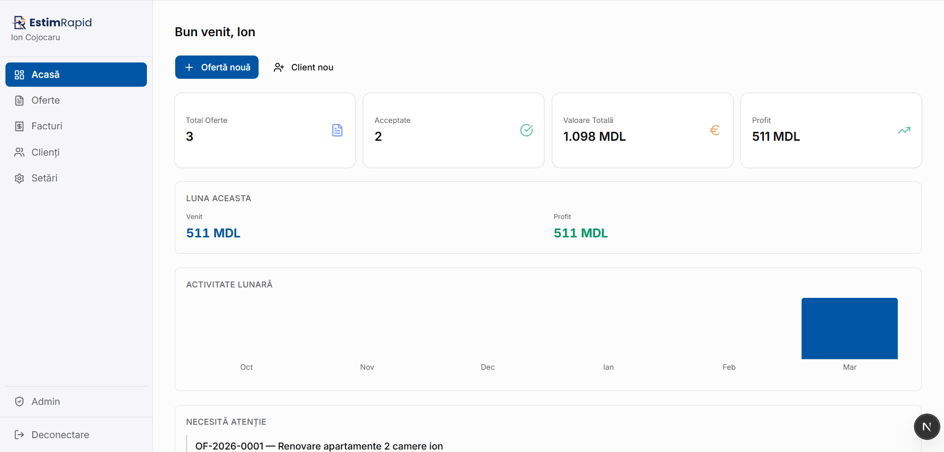 EstimRapid Dashboard